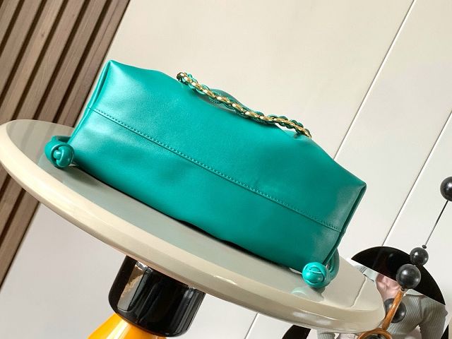 Loewe original lambskin medium flamenco purse A411FCR turquoise
