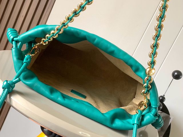 Loewe original lambskin medium flamenco purse A411FCR turquoise