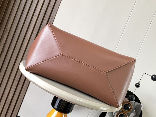 Loewe original calfskin large puzzle fold tote B933Q18 brown