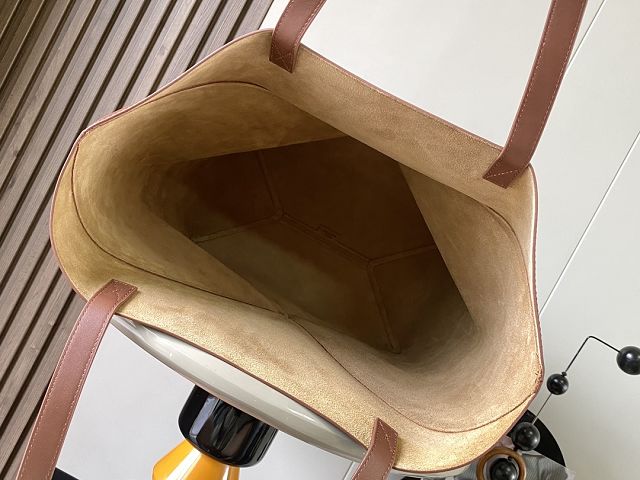 Loewe original calfskin large puzzle fold tote B933Q18 brown