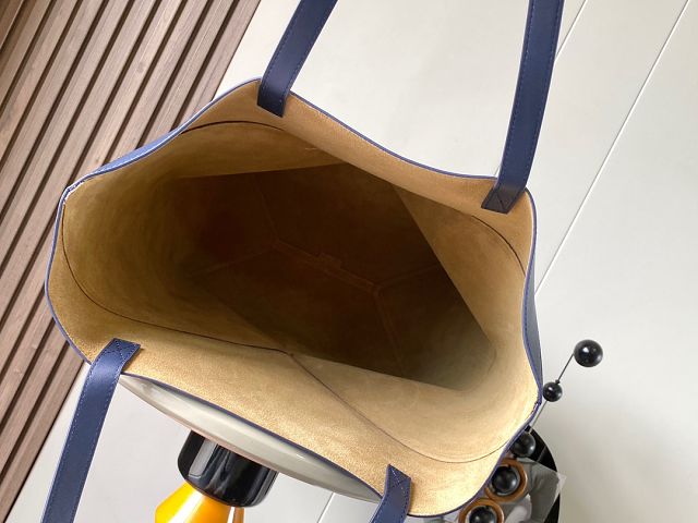 Loewe original calfskin large puzzle fold tote B933Q18 dark blue