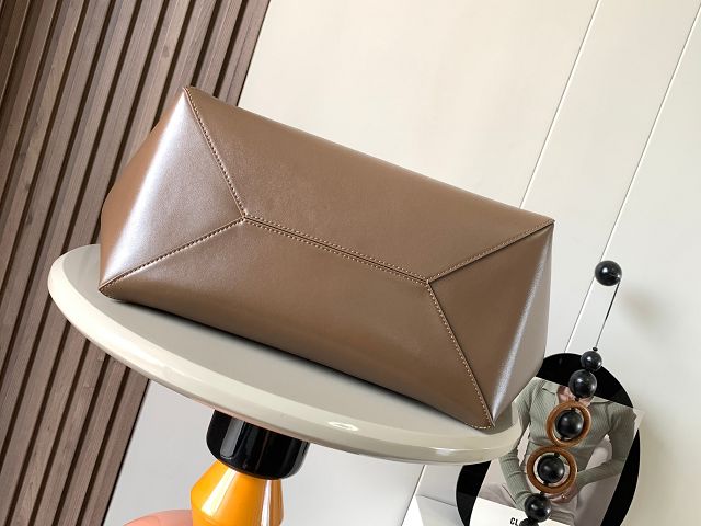 Loewe original calfskin large puzzle fold tote B933Q18 dark brown