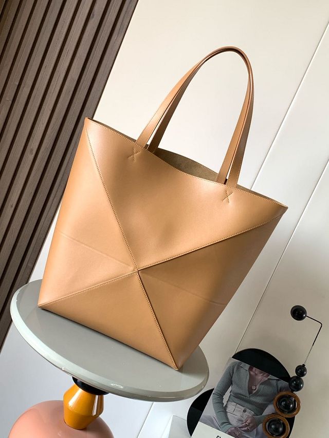 Loewe original calfskin large puzzle fold tote B933Q18 desert