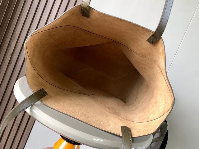 Loewe original calfskin large puzzle fold tote B933Q18 khaki green