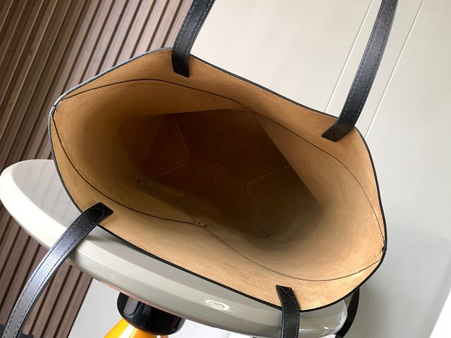 Loewe original calfskin medium puzzle fold tote A657G50 black