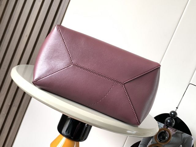 Loewe original calfskin medium puzzle fold tote A657G50 burgundy