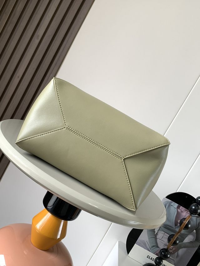 Loewe original calfskin medium puzzle fold tote A657G50 eucalyptus 