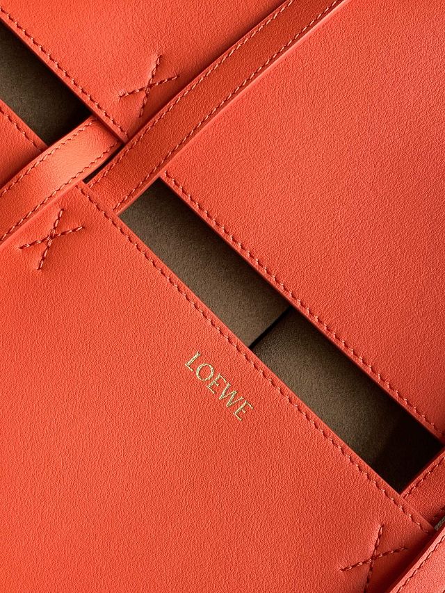 Loewe original calfskin medium puzzle fold tote A657G50 orange