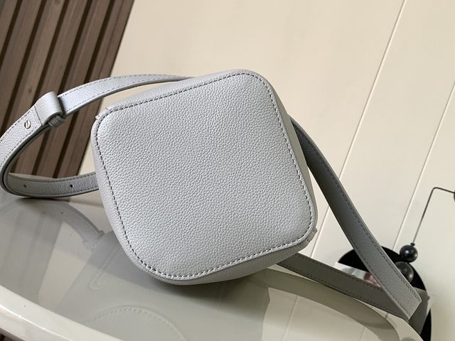 Loewe original calfskin mini pebble bucket BBMX01 grey