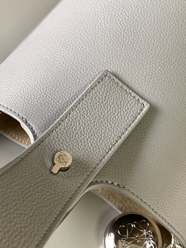 Loewe original calfskin mini pebble bucket BBMX01 grey