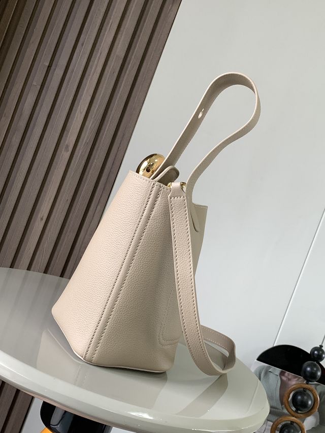 Loewe original calfskin mini pebble bucket BBMX01 sand