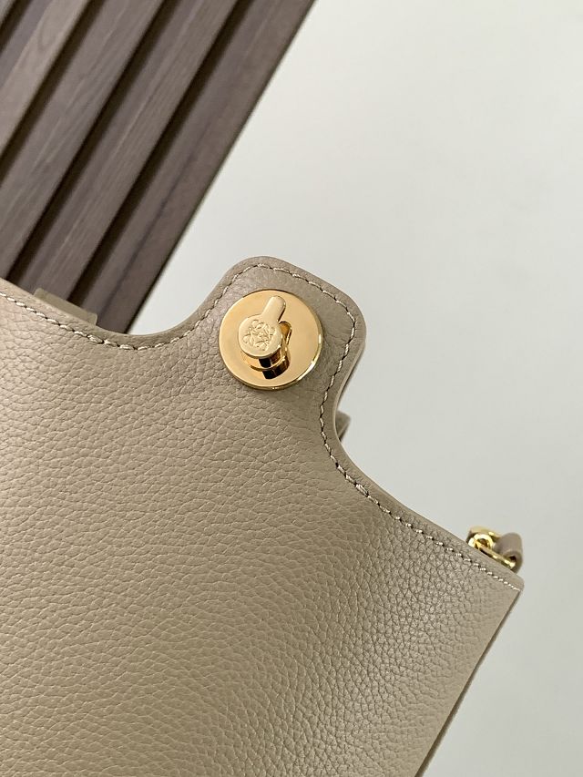 Loewe original calfskin mini pebble bucket BBMX01 sand