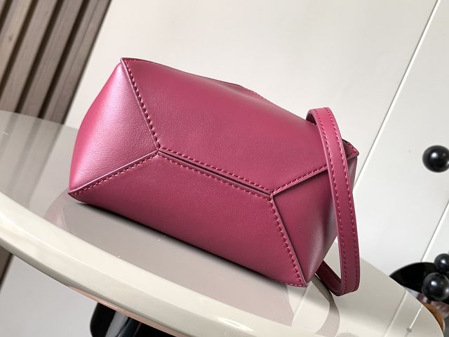 Loewe original calfskin mini puzzle fold tote A657V25 bordeaux