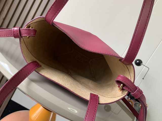 Loewe original calfskin mini puzzle fold tote A657V25 bordeaux