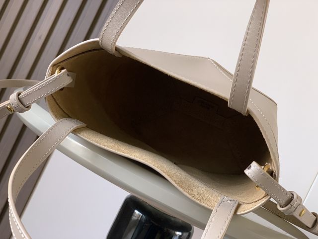 Loewe original calfskin mini puzzle fold tote A657V25 grey