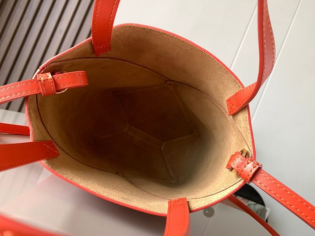 Loewe original calfskin mini puzzle fold tote A657V25 orange