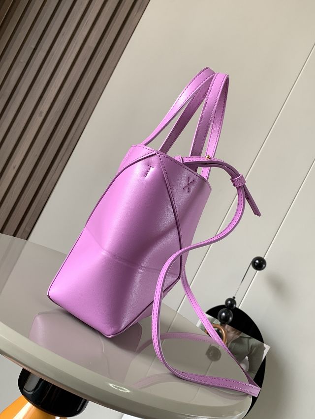 Loewe original calfskin mini puzzle fold tote A657V25 purple
