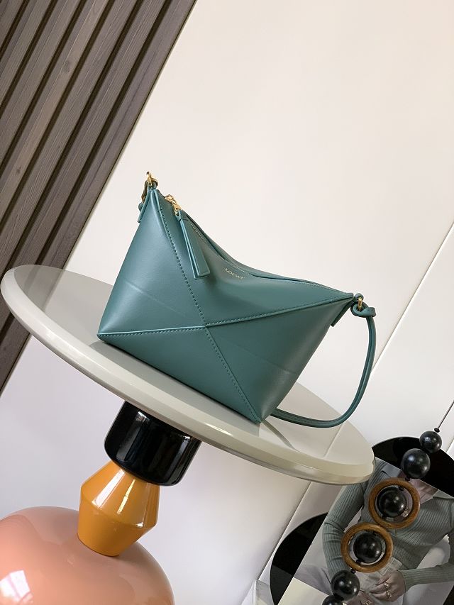 Loewe original calfskin puzzle fold pouch C510PT1 dark green