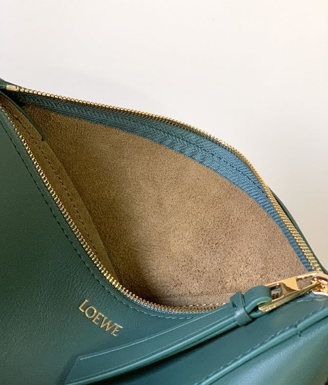 Loewe original calfskin puzzle fold pouch C510PT1 dark green