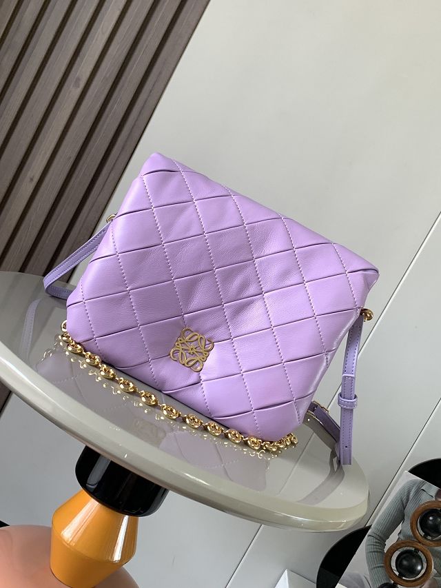 Loewe original lambskin medium goya puffer bag  A896P41 purple