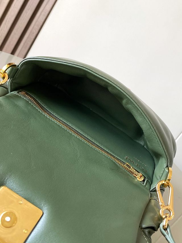 Loewe original lambskin mini goya puffer bag A896W56 dark green