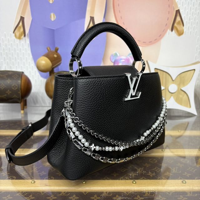 Louis vuitton original calfskin capucines BB M12346 black