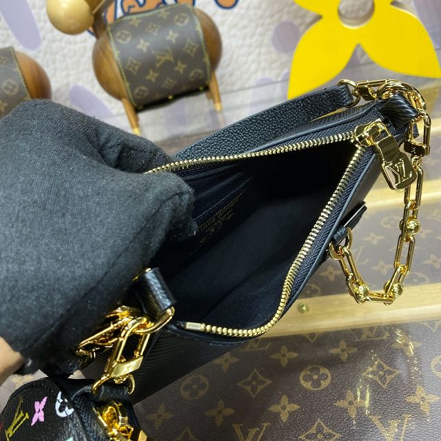 Louis vuitton original epi leather marellini bag M13099 black
