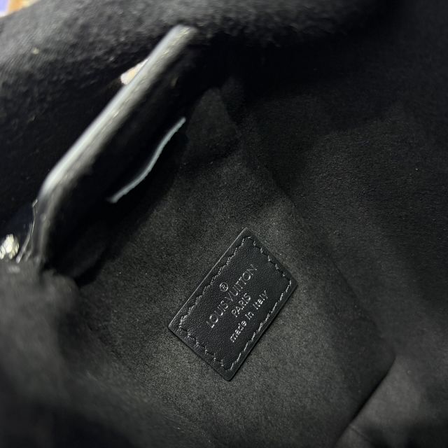 Louis vuitton original monogram calfskin side trunk mm M14572 black