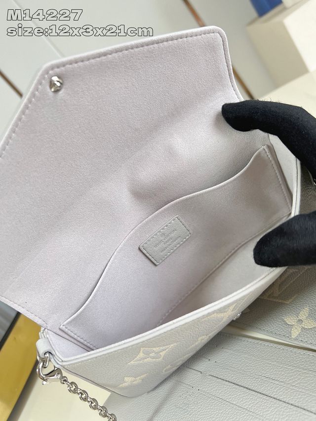 Louis vuitton original calfskin felicie pochette M82610 grey