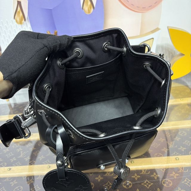 Louis vuitton original calfskin noe cargo bucket bag M13985 black