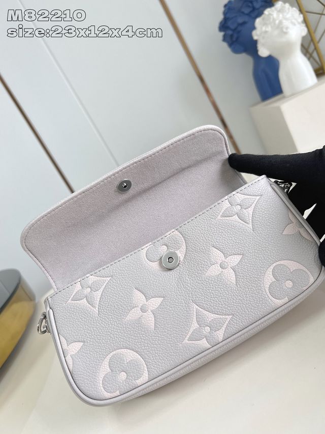 Louis vuitton original calfskin wallet on chain Ivy M82210 grey