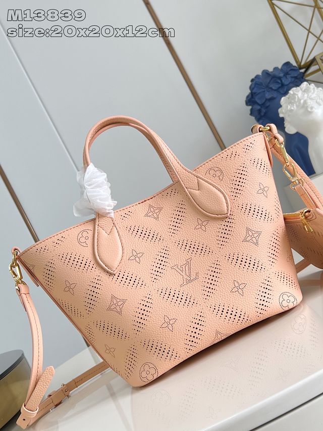Louis vuitton original mahina calfskin blossom pm tote M13839 pink