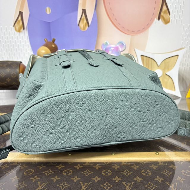 Louis vuitton original calfskin christopher backpack MM M13863 water green