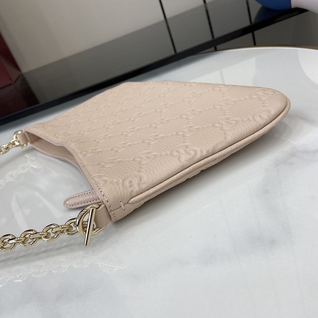 GG original calfskin emblem medium shoulder bag 815277 light pink