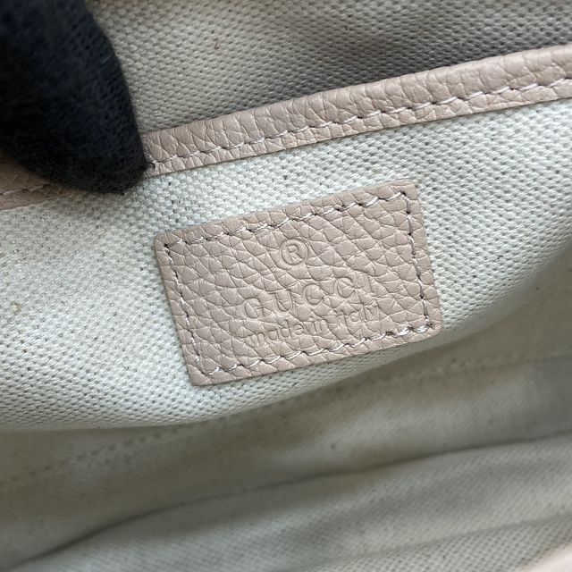 GG original calfskin emblem small shoulder bag 815263 light pink