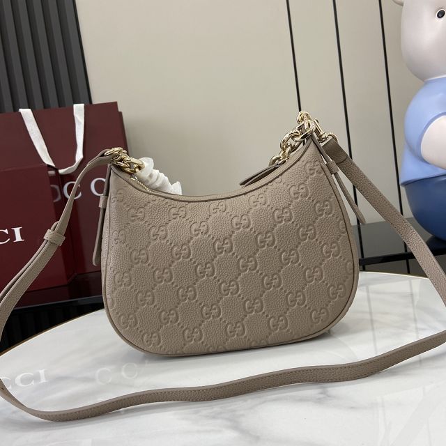 GG original calfskin emblem small shoulder bag 815409 taupe