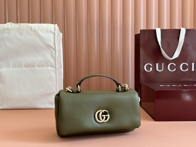 GG original calfskin milano mini top handle bag 806017 green