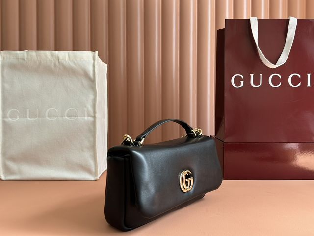 GG original calfskin milano small top handle bag 806016 black