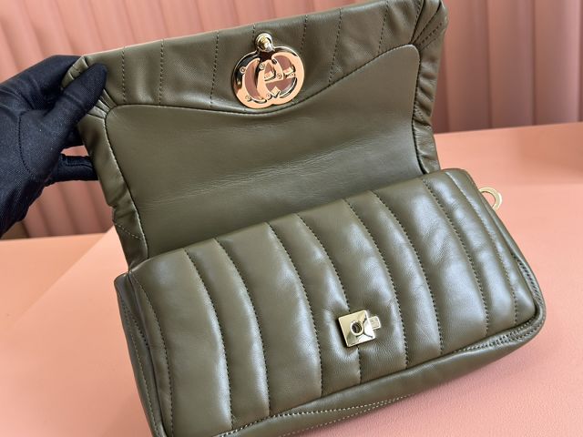 GG original lambskin milano small top handle bag 806016 green