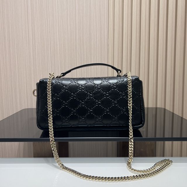 GG original lambskin milano small top handle bag 806016-2 black