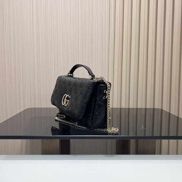 GG original lambskin milano small top handle bag 806016-2 black