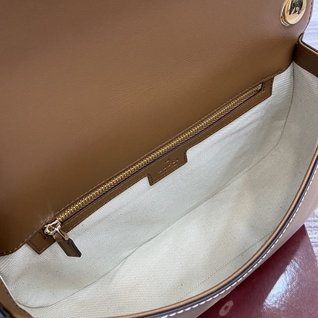 GG original calfskin blondie large top handle bag 815719 brown