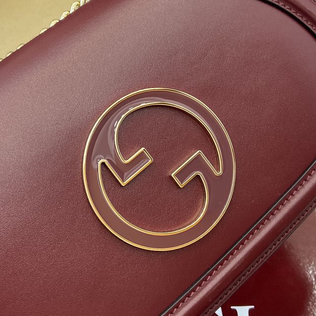 GG original calfskin blondie medium shoulder bag 815715 bordeaux
