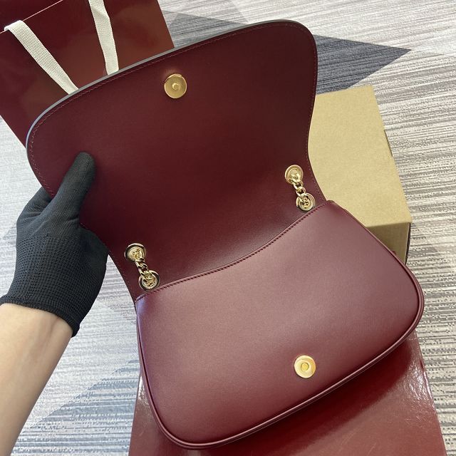 GG original calfskin blondie medium shoulder bag 815715 bordeaux
