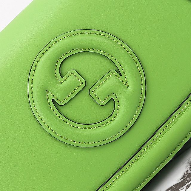 GG original calfskin blondie small shoulder bag 815700 green