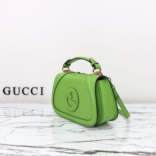 GG original calfskin blondie small top handle bag 815714 green