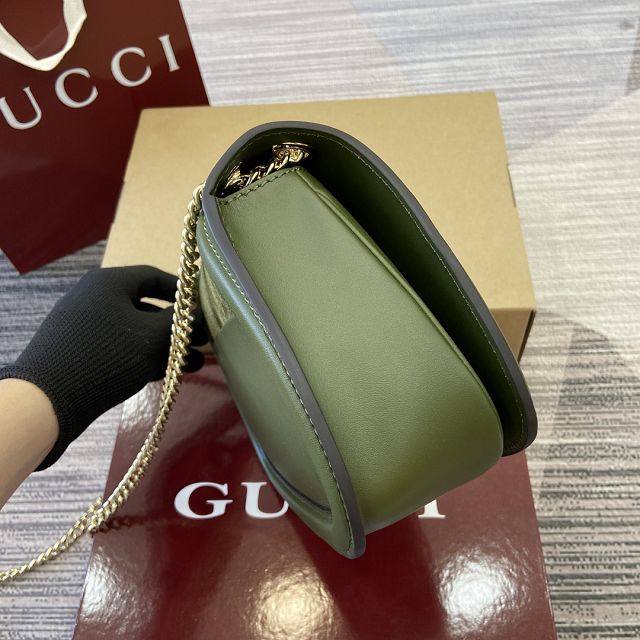 GG original suede calfskin blondie medium shoulder bag 815715 green