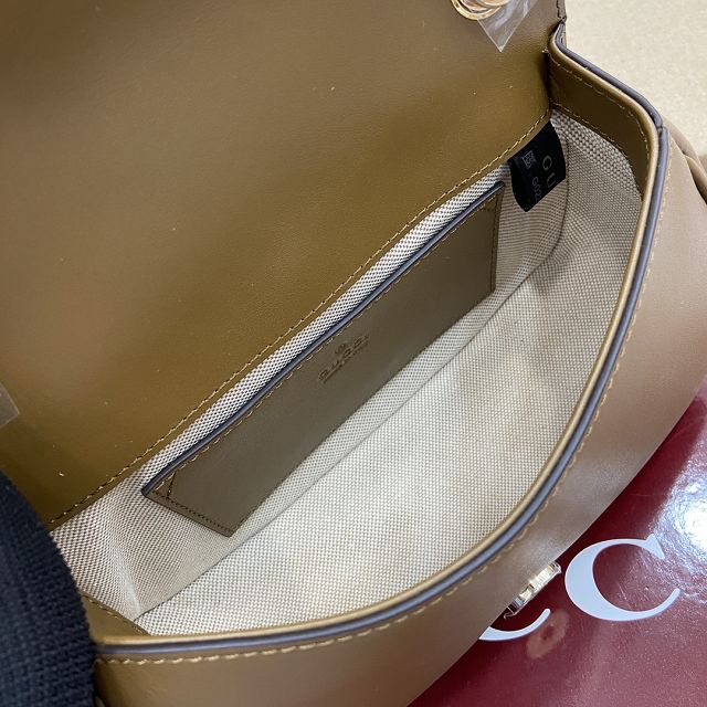 GG original suede calfskin blondie small shoulder bag 815700 brown