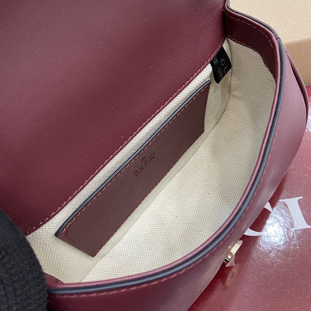 GG original suede calfskin blondie small shoulder bag 815700 red