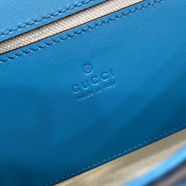 GG original suede calfskin blondie small shoulder bag 815711 blue